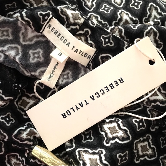 w/TAGs REBECCA TAYLOR Sleeveless SILK BLOUSE TOP - Picture 7 of 7